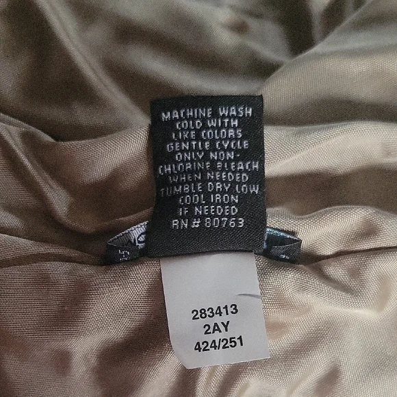 Moda International Taupe Gold Ruched Halter with Extra-Long Convertible Tie - Picture 5 of 5